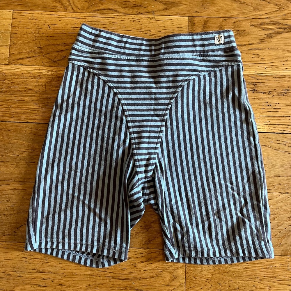 Fashion Brand Company striped Thong Bike Shorts